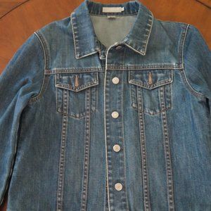 J. Crew Women's Dark Wash Denim Jean Jacket Size Medium Vintage